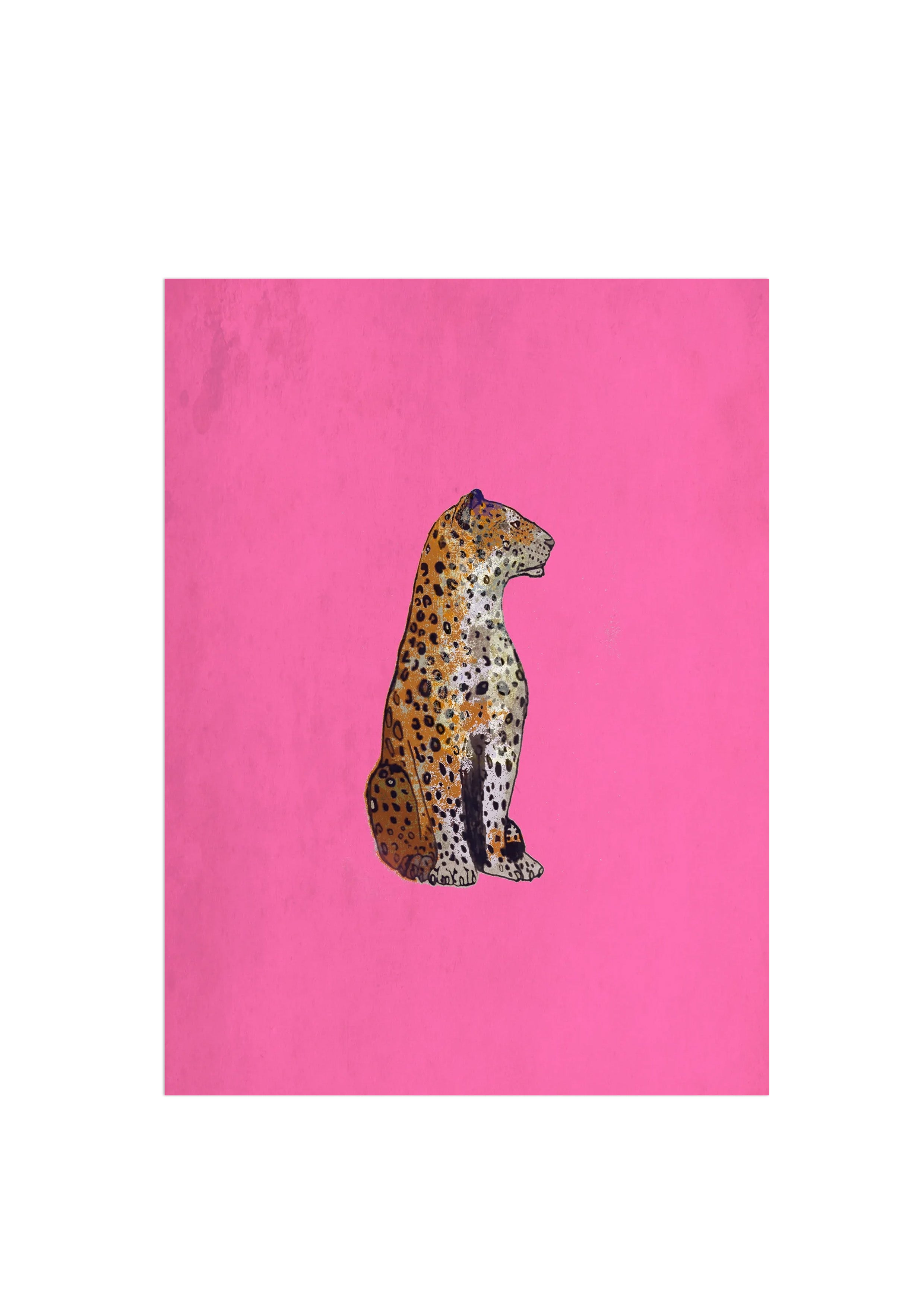 Signed Print / The Leopard Statue – Jessica Russell Flint