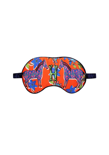 Jessica Russell Flint Printed Silk eye mask 