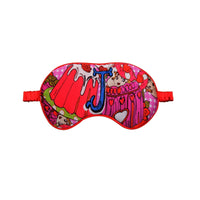 Jessica Russell Flint Printed Silk eye mask 