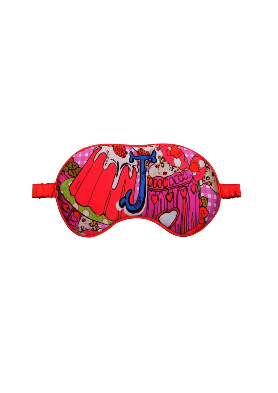 Jessica Russell Flint Printed Silk eye mask 