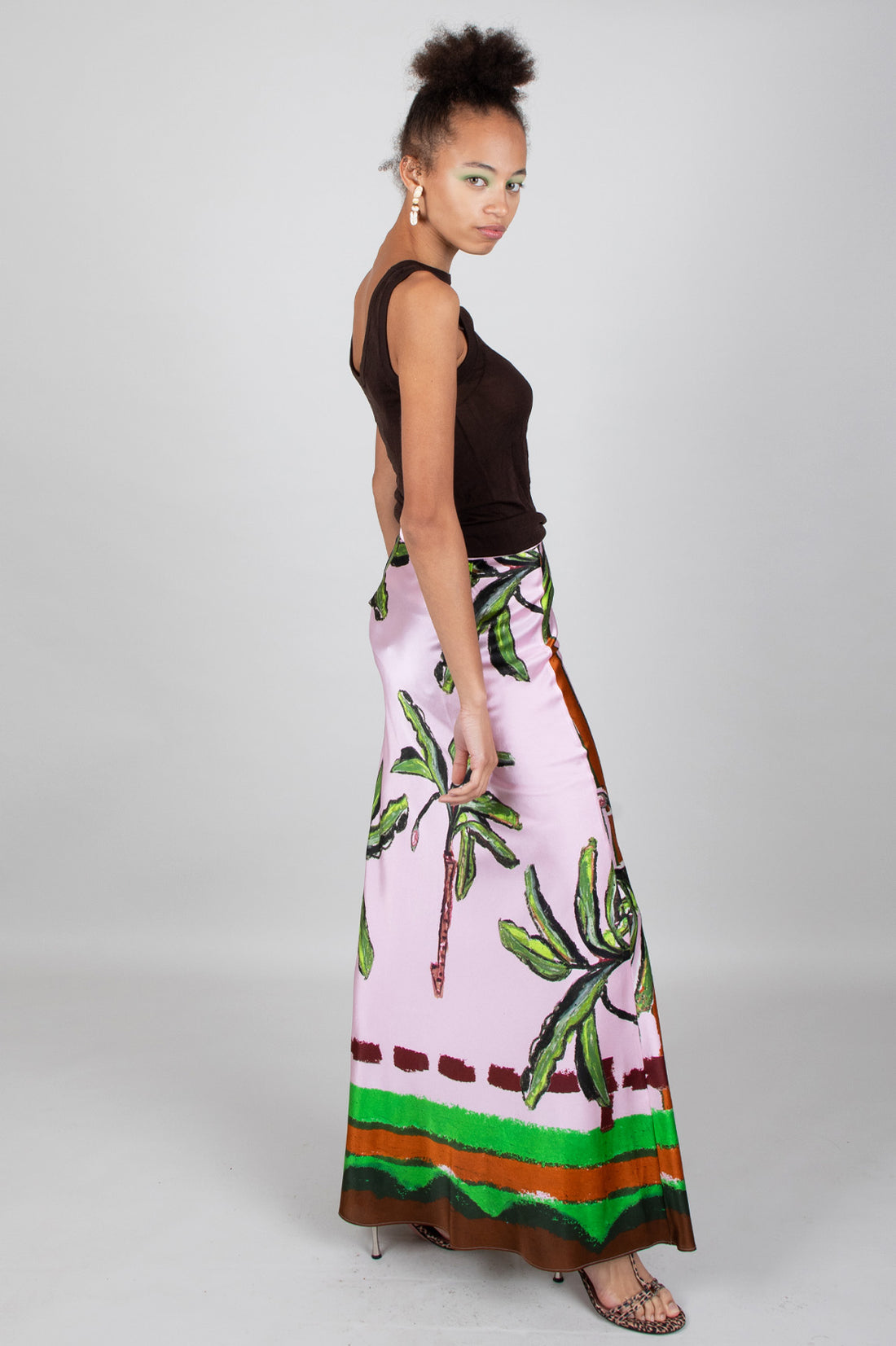 Bias Cut Maxi Skirt / "Kumulau"-JRF