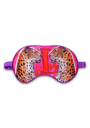 Jessica Russell Flint printed silk eye mask 