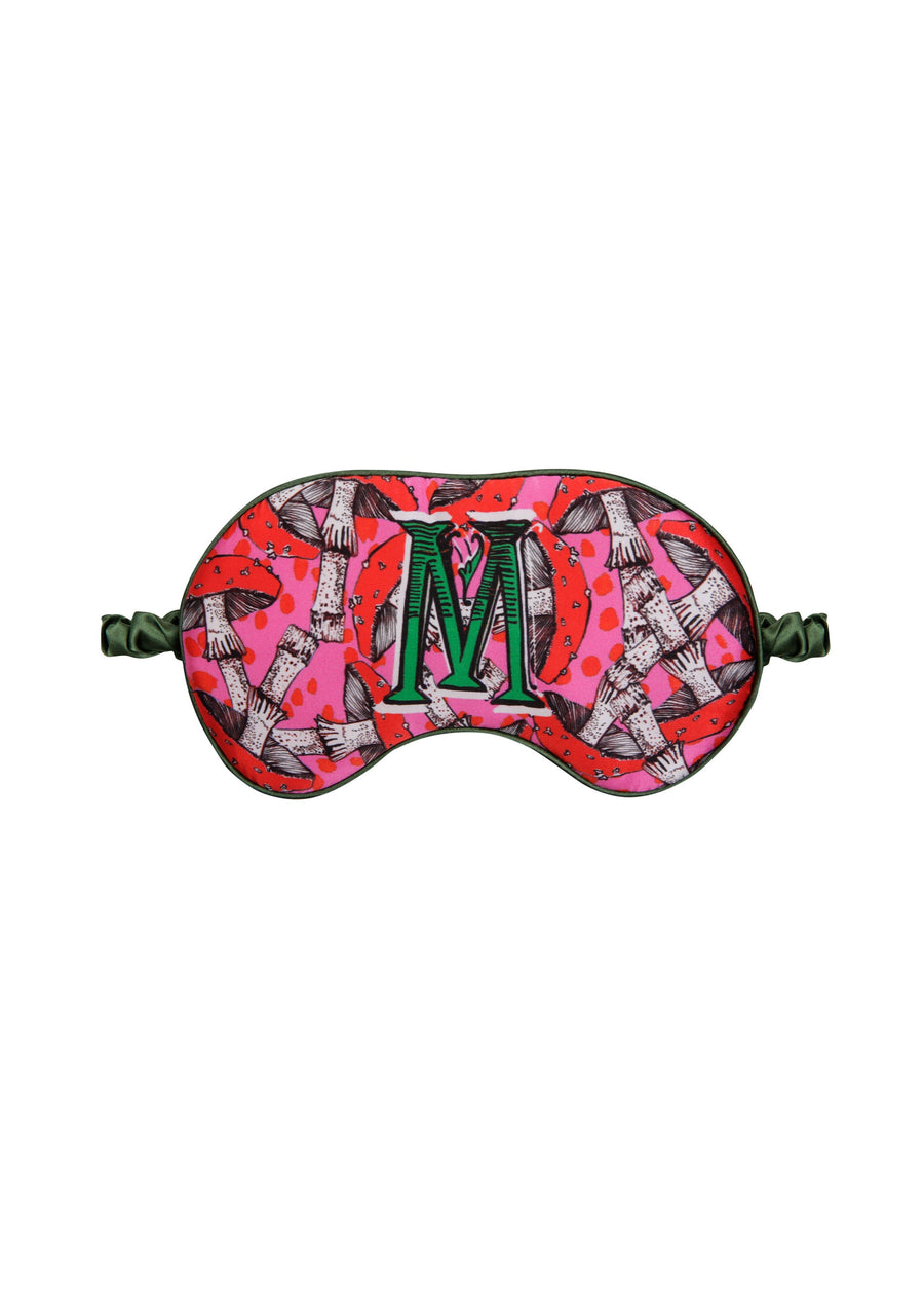 Jessica Russell Flint Printed Silk eye mask 