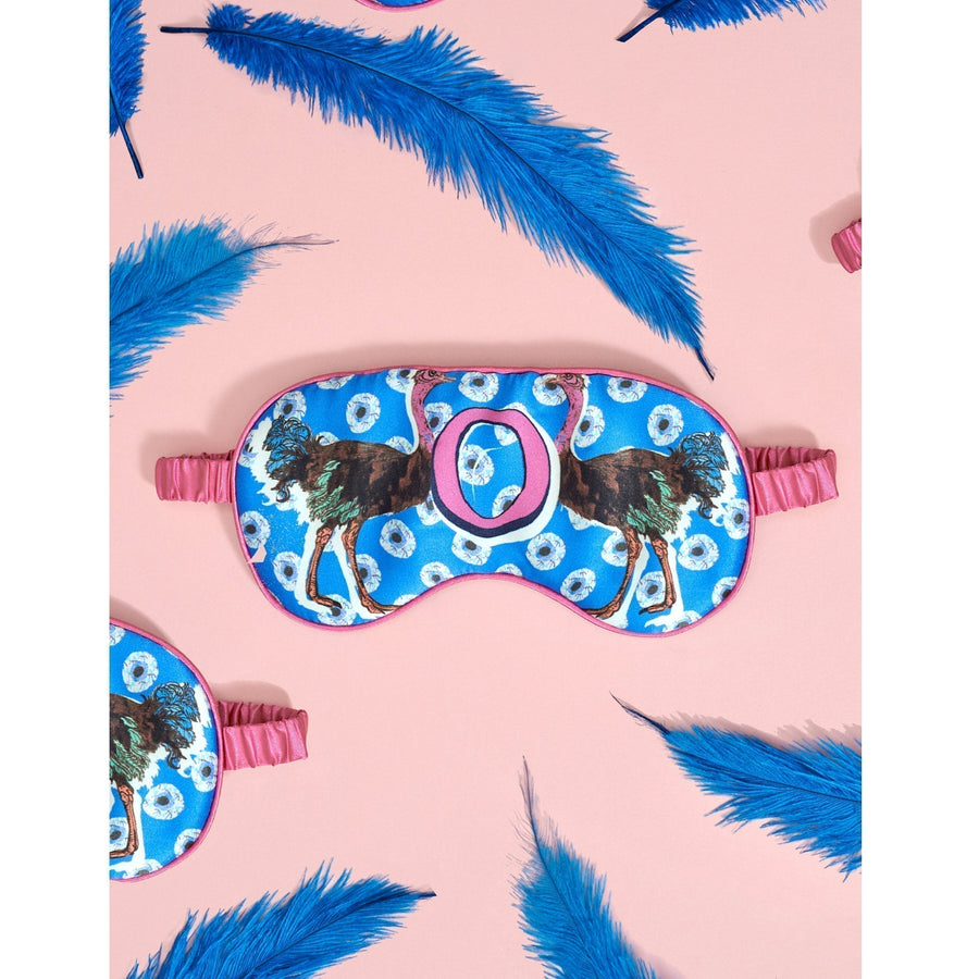 Jessica Russell Flint Printed Silk eye mask 