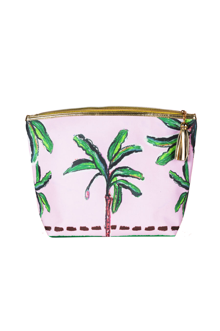 Classic Make Up Bag / "Pink Palm"-JRF