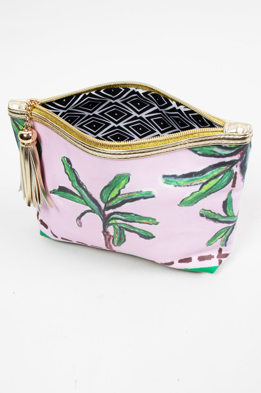 Classic Make Up Bag / "Pink Palm"-JRF