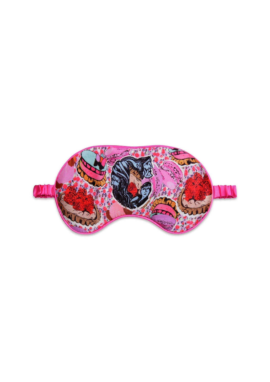 Jessica Russell Flint Printed Silk eye mask 