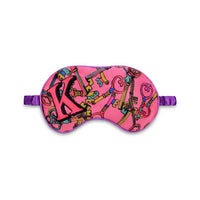 Jessica Russell Flint Printed Silk eye mask 