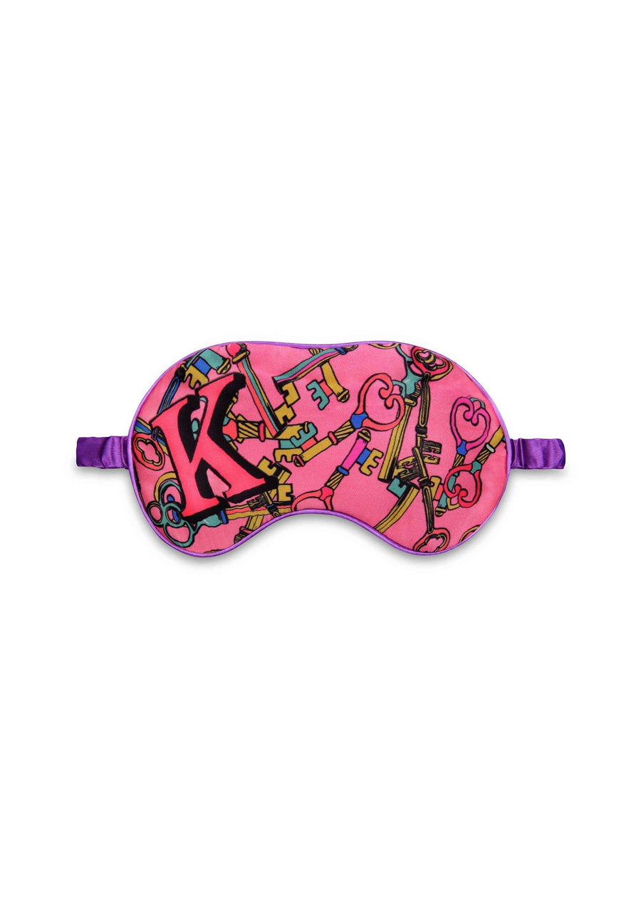 Jessica Russell Flint Printed Silk eye mask 