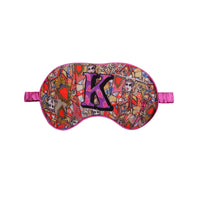 Jessica Russell Flint Printed Silk eye mask 