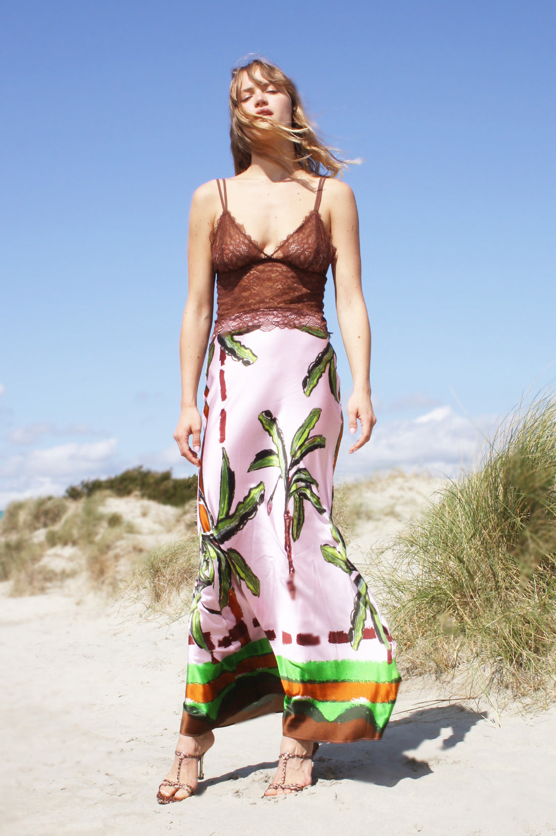 Bias Cut Maxi Skirt / "Kumulau"-JRF